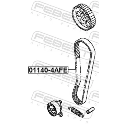 Ozubený remeň FEBEST 01140-4AFE - obr. 1