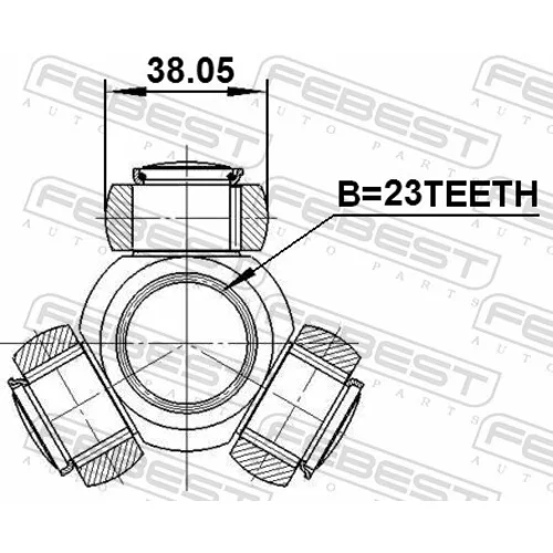 Trojkríž hnacieho hriadeľa FEBEST 0116-SXM10 - obr. 1