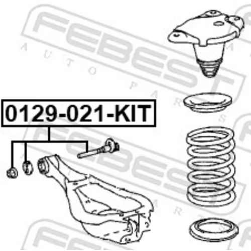 Skrutka pre nastavenie odklonu kolesa FEBEST 0129-021-KIT - obr. 1