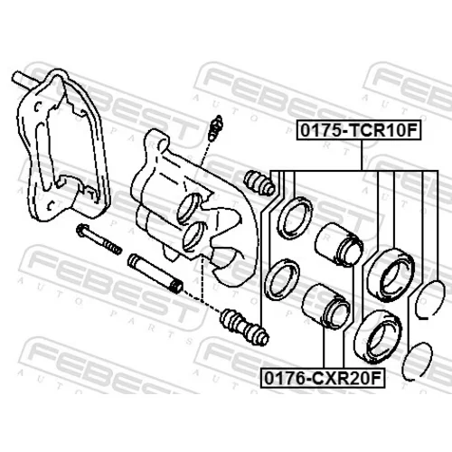 Piest brzdového strmeňa FEBEST 0176-CXR20F - obr. 1