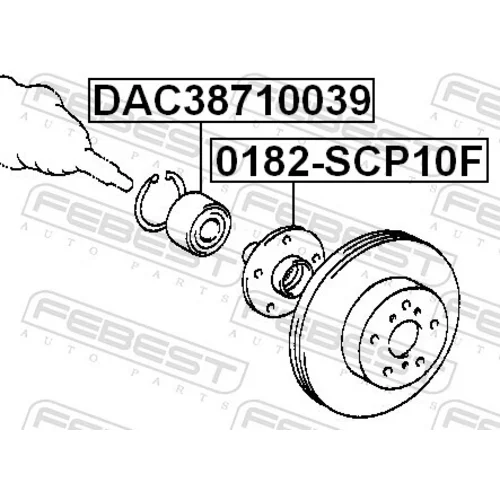 Náboj kolesa 0182-SCP10F /FEBEST/ - obr. 1