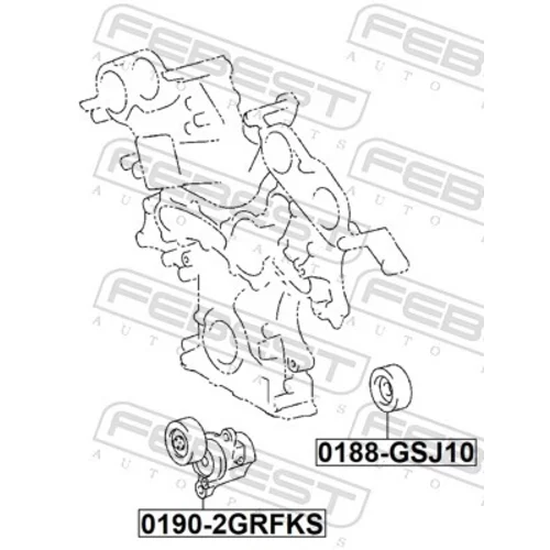 Napinák rebrovaného klinového remeňa FEBEST 0190-2GRFKS - obr. 1