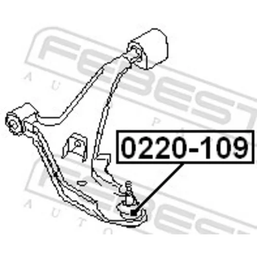 Zvislý/nosný čap FEBEST 0220-109 - obr. 1