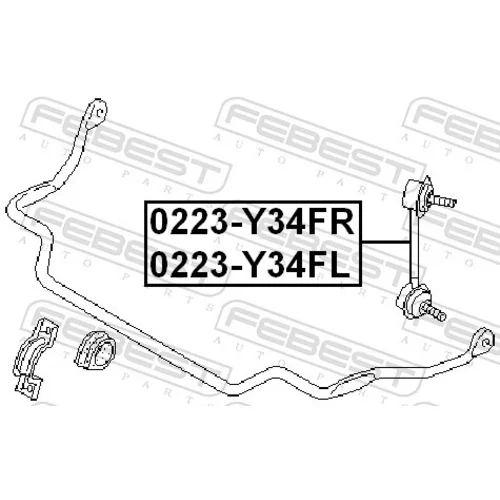 Tyč/Vzpera stabilizátora FEBEST 0223-Y34FL - obr. 1