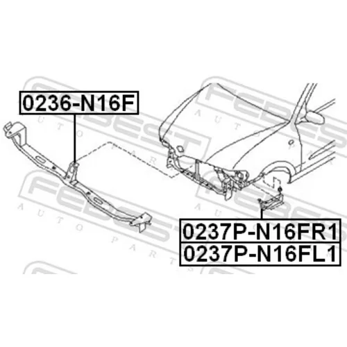 Predné obloženie FEBEST 0236-N16F - obr. 1