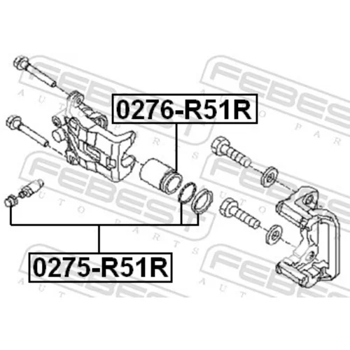 Opravná sada brzdového strmeňa FEBEST 0275-R51R - obr. 1