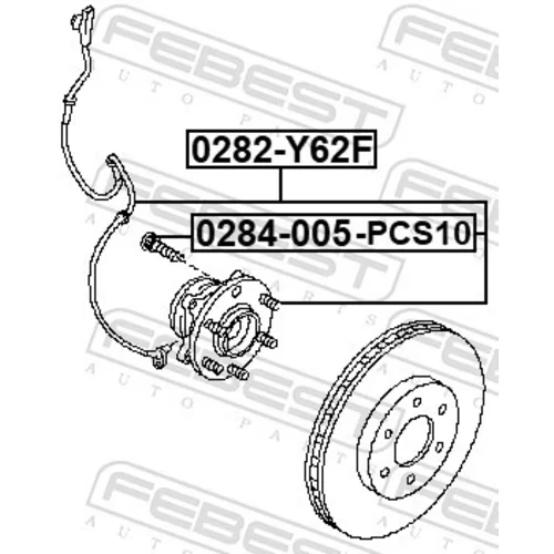 Čap kolesa FEBEST 0284-005-PCS10 - obr. 1