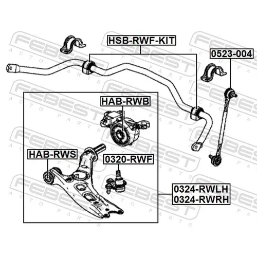 Rameno zavesenia kolies FEBEST 0324-RWRH - obr. 1