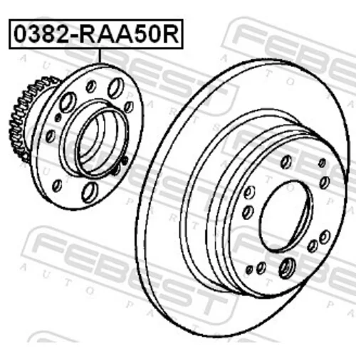 Náboj kolesa FEBEST 0382-RAA50R - obr. 1