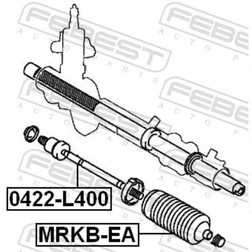 Axiálny čap tiahla riadenia FEBEST 0422-L400 - obr. 1