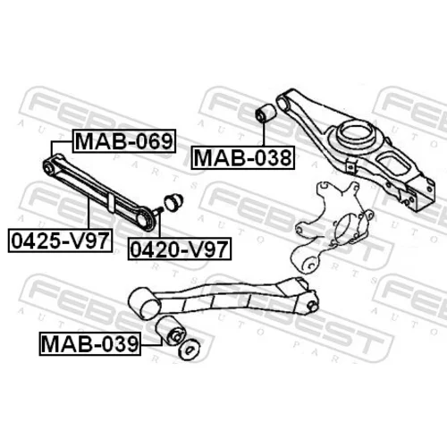 Rameno zavesenia kolies FEBEST 0425-V97 - obr. 1