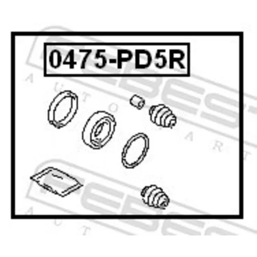 Opravná sada brzdového strmeňa 0475-PD5R /FEBEST/ - obr. 1