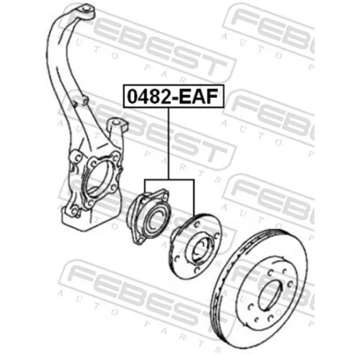 Náboj kolesa FEBEST 0482-EAF - obr. 1