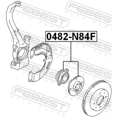 Náboj kolesa FEBEST 0482-N84F - obr. 1