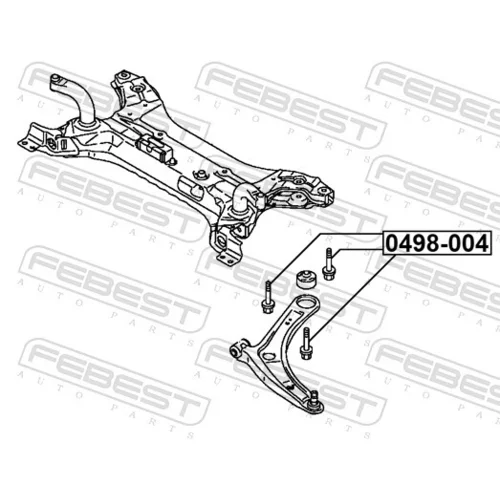 Skrutka pre nastavenie odklonu kolesa FEBEST 0498-004 - obr. 1