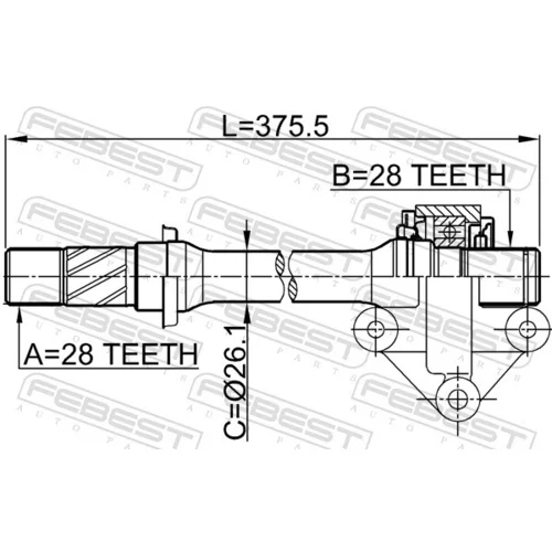 Hnací hriadeľ 0512-CP /FEBEST/ - obr. 1