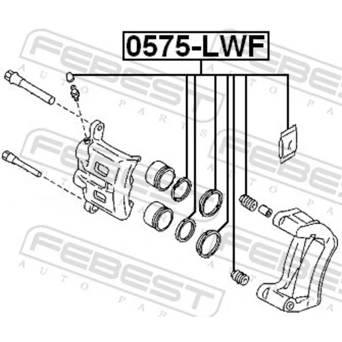 Opravná sada brzdového strmeňa FEBEST 0575-LWF - obr. 1