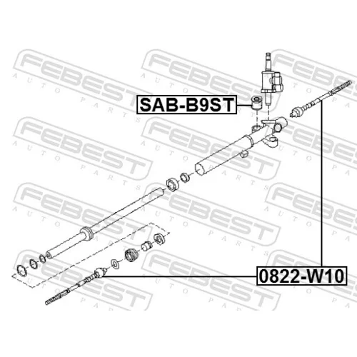 Axiálny čap tiahla riadenia FEBEST 0822-W10 - obr. 1