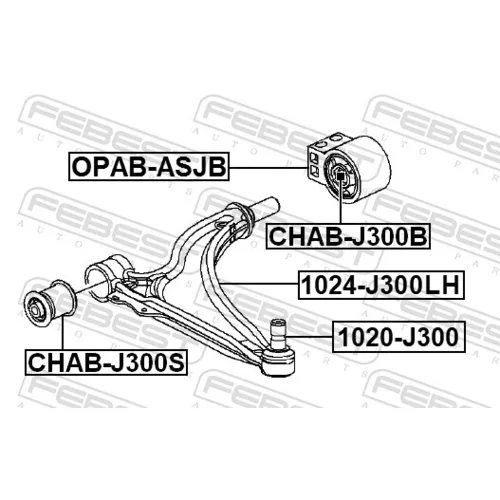 Rameno zavesenia kolies FEBEST 1024-J300LH - obr. 1