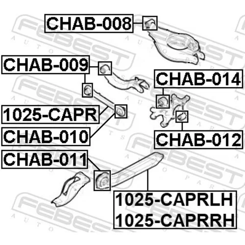 Rameno zavesenia kolies 1025-CAPRRH /FEBEST/ - obr. 1