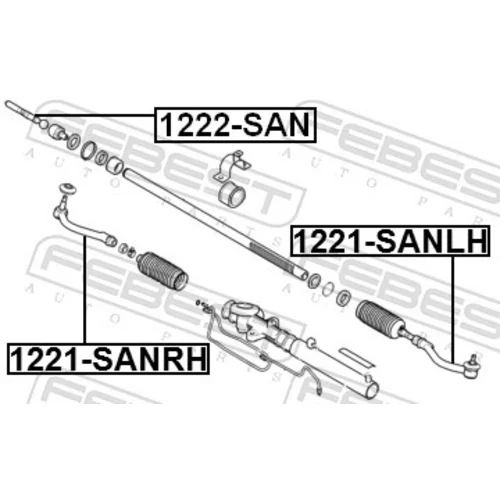 Hlava/čap spojovacej tyče riadenia FEBEST 1221-SANRH - obr. 1