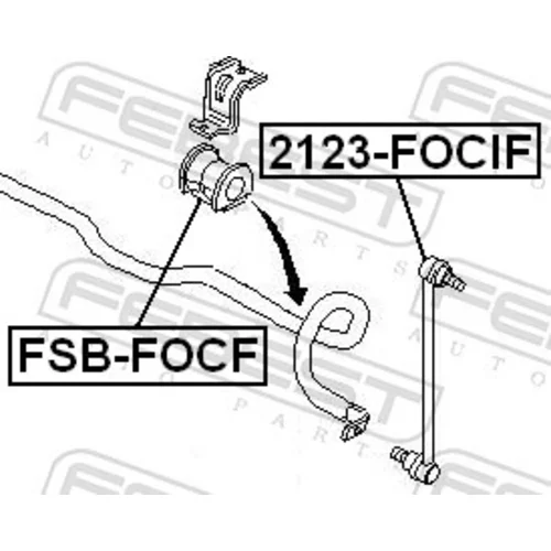 Tyč/Vzpera stabilizátora FEBEST 2123-FOCIF - obr. 1