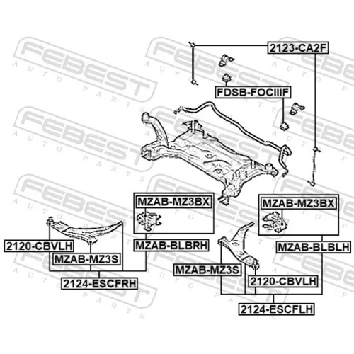 Rameno zavesenia kolies FEBEST 2124-ESCFLH - obr. 1