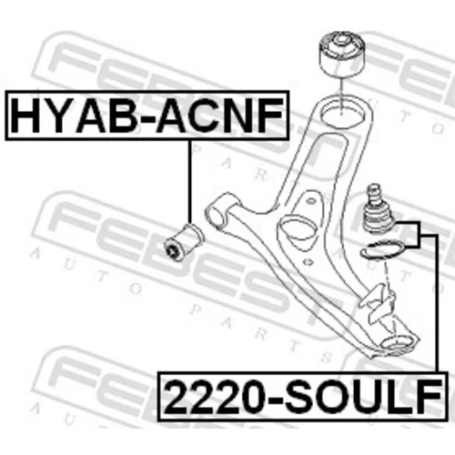 Zvislý/nosný čap FEBEST 2220-SOULF - obr. 1