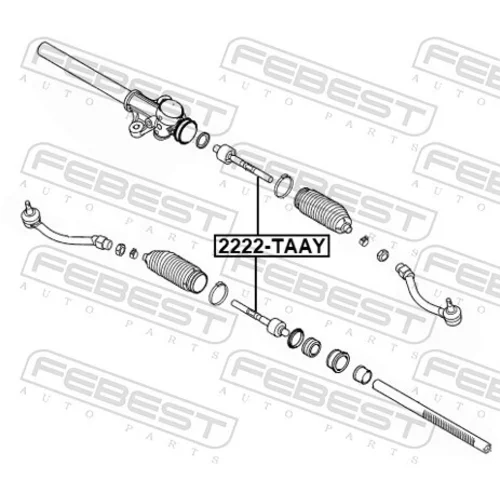 Axiálny čap tiahla riadenia FEBEST 2222-TAAY - obr. 1