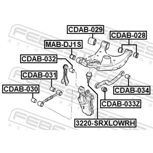 Zvislý/nosný čap FEBEST 3220-SRXLOWRH - obr. 1