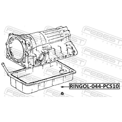 Tesniaci krúžok výpustnej skrutky oleja FEBEST 88430-121622X - obr. 1