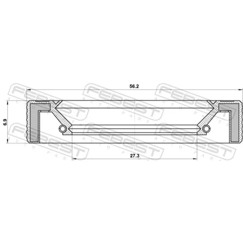 Radiálny tesniaci krúžok hnacieho hriadeľa FEBEST 95LAY-29560707R - obr. 1