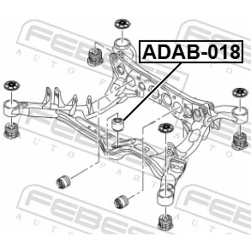 Uloženie tela nápravy FEBEST ADAB-018 - obr. 1