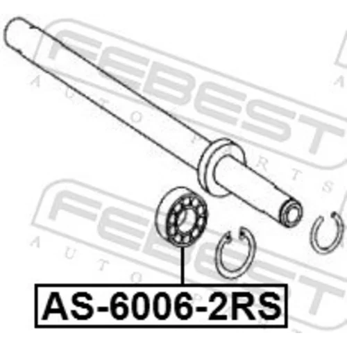 Stredové ložisko kĺbového hriadeľa FEBEST AS-6006-2RS - obr. 1