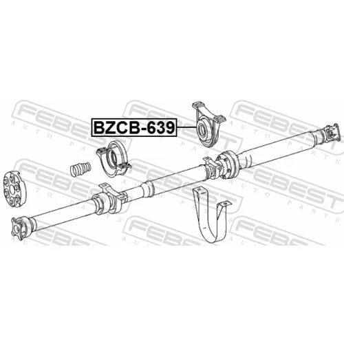 Stredové ložisko kĺbového hriadeľa BZCB-639 /FEBEST/ - obr. 1