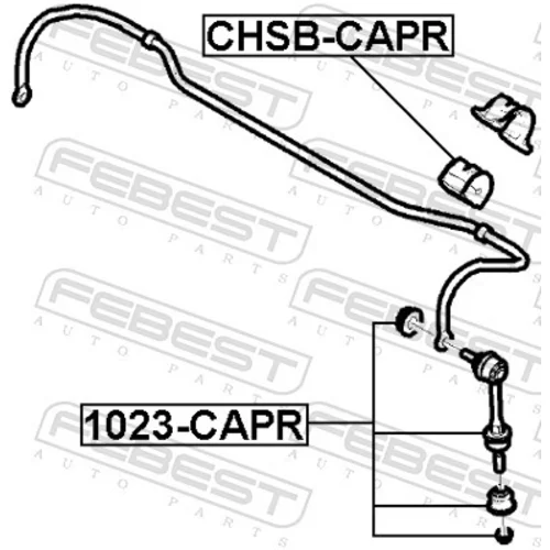 Uloženie priečneho stabilizátora FEBEST CHSB-CAPR - obr. 1