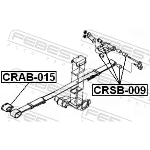 Ložiskové puzdro listovej pružiny FEBEST CRAB-015 - obr. 1