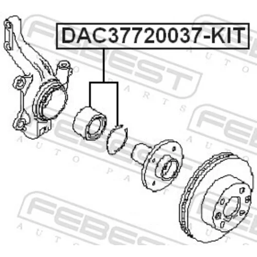 Ložisko kolesa - opravná sada FEBEST DAC37720037-KIT - obr. 1