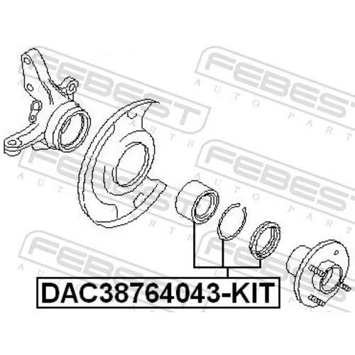 Ložisko kolesa FEBEST DAC38764043-KIT - obr. 1