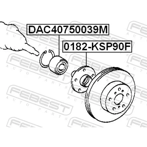 Ložisko kolesa DAC40750039M /FEBEST/ - obr. 1