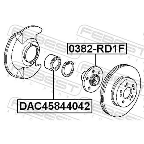 Ložisko kolesa DAC45844042 /FEBEST/ - obr. 1