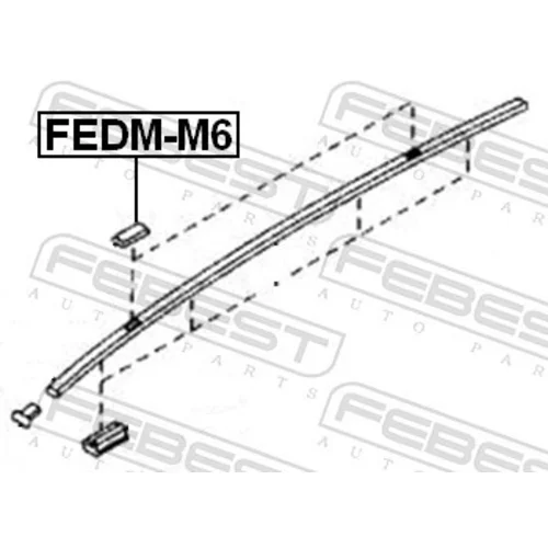 Ozdobná/ochranná lišta bočnej steny FEDM-M6 /FEBEST/ - obr. 1