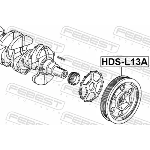 Remenica kľukového hriadeľa FEBEST HDS-L13A - obr. 1