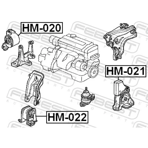 Uloženie motora FEBEST HM-022 - obr. 1