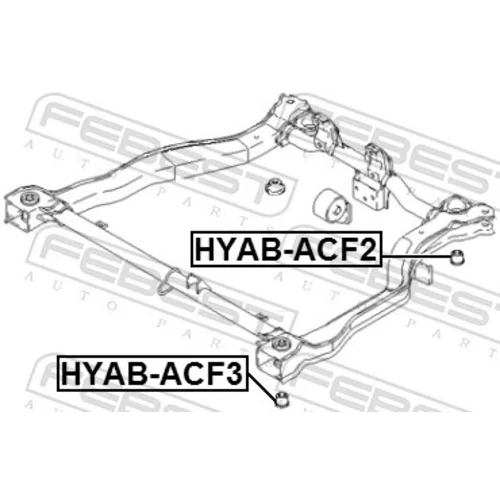 Uloženie tela nápravy FEBEST HYAB-ACF3 - obr. 1