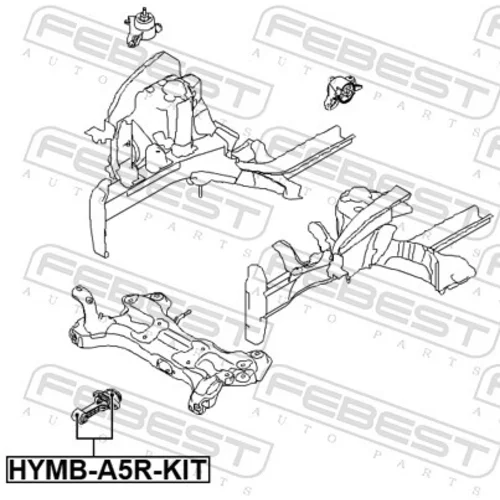 Uloženie motora FEBEST HYMB-A5R-KIT - obr. 1