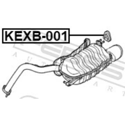 Opravný držiak, výfukový systém FEBEST KEXB-001 - obr. 1