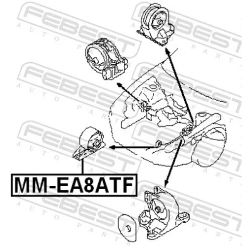 Uloženie motora FEBEST MM-EA8ATF - obr. 1