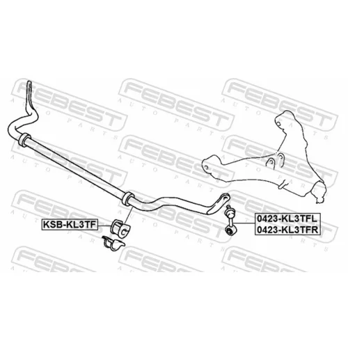 Uloženie priečneho stabilizátora FEBEST MSB-KL3TF - obr. 1