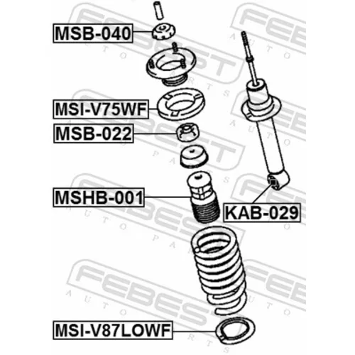 Tanier pružiny FEBEST MSI-V87LOWF - obr. 1